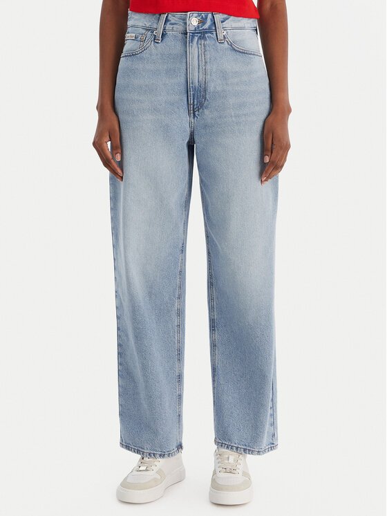 Calvin Klein Jeans Blugi Eu Barrel LV047E628G Albastru Barrel Fit