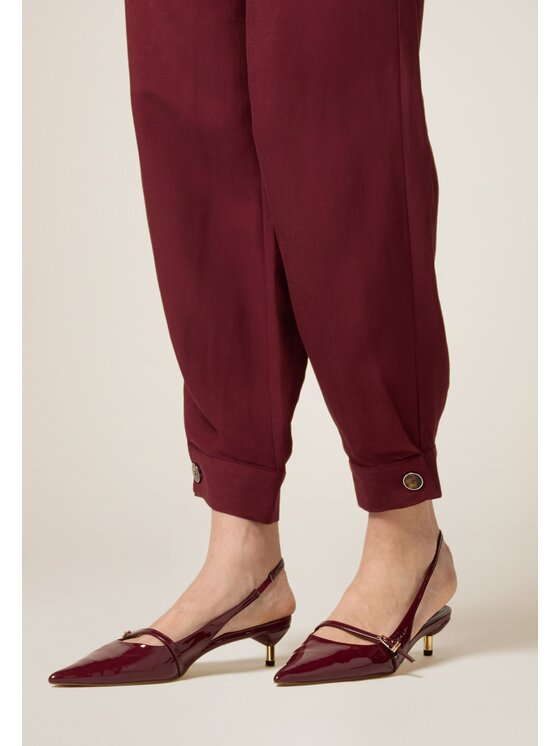 Oltre Oltre Pantaloni di tessuto P060R108563N036 Bordeaux Boy Fit