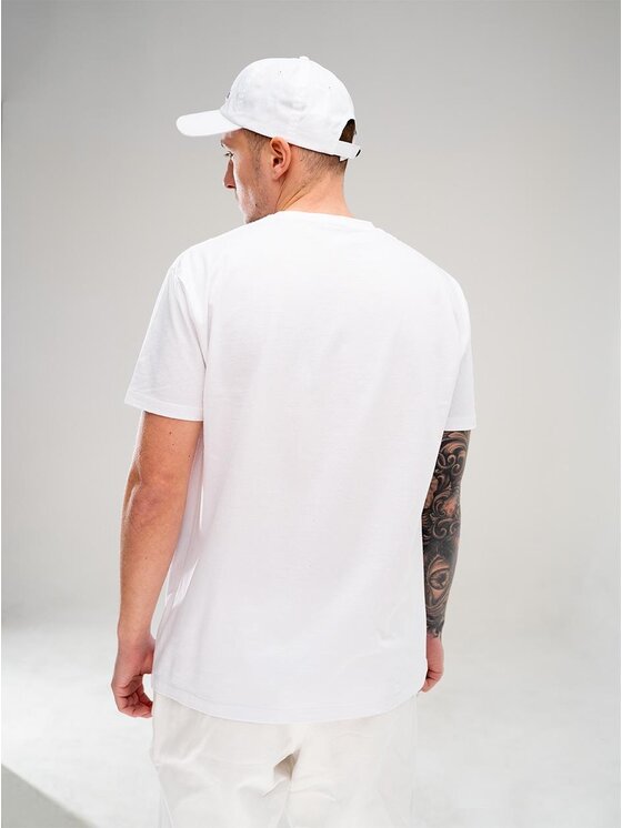 Urban City Urban City T-Shirt Koszulka Z Krótkim Rękawem Męska Biała UrbanCity No Logo 2XL Biały Regular Fit