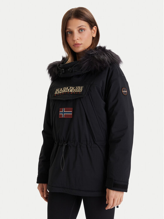 Napapijri Napapijri Geacă fără fermoar Skidoo W 2.0 NP0A4I5F Negru Regular Fit