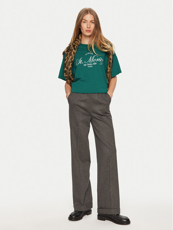 ViCOLO ViCOLO Tričko RS0053 Zelená Regular Fit