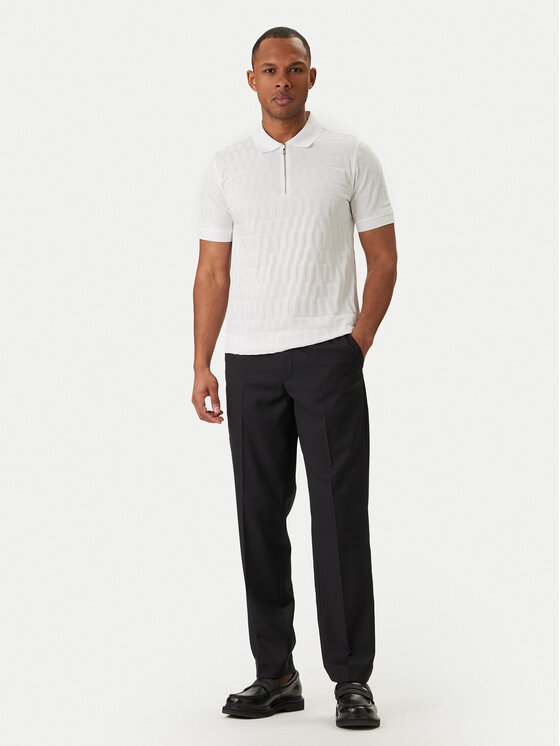 KARL LAGERFELD KARL LAGERFELD Polo 745008 562203 Biały Regular Fit