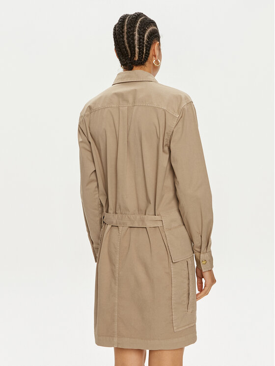 PINKO Pinko Sukienka koszulowa 102997 A1NF Beżowy Regular Fit