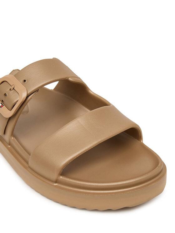Tommy Hilfiger Tommy Hilfiger Şlapi Double Strap FW0FW09114 Bej