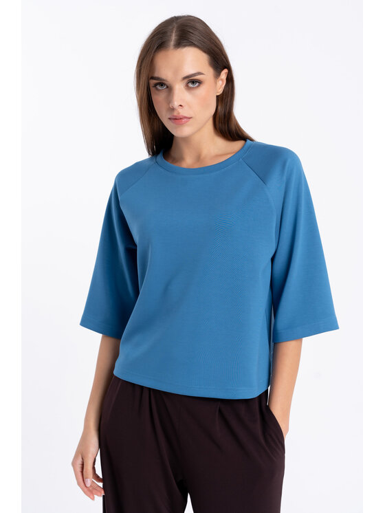CLICK CLICK Μπλουζάκι 10-6927 Μπλε Straight Fit