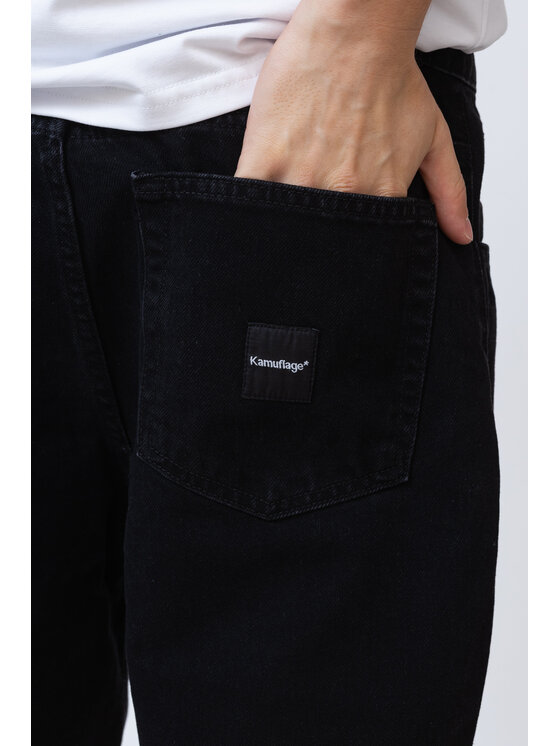Kamuflage Kamuflage Szorty jeansowe Biggie Czarny Regular Fit