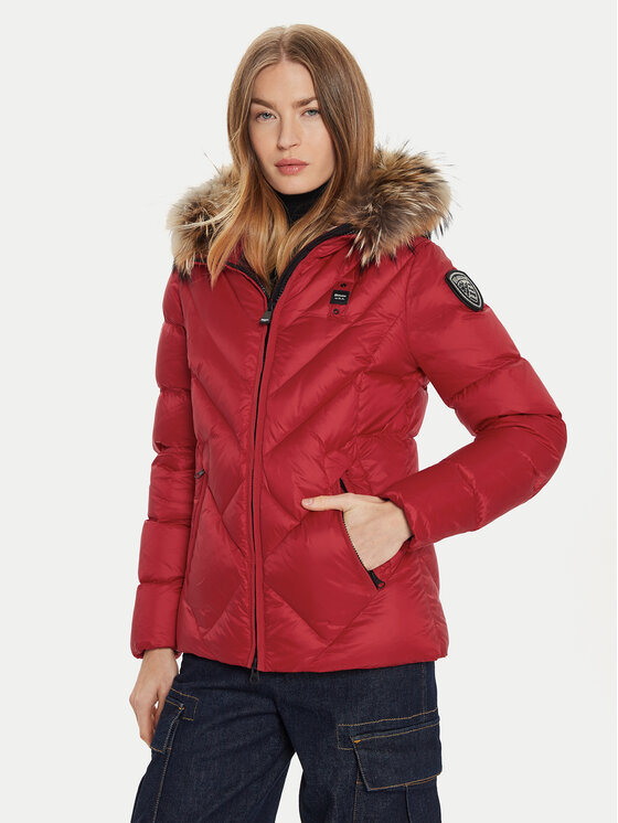 Blauer Blauer Pehelykabát 24WBLDC03051 Piros Regular Fit