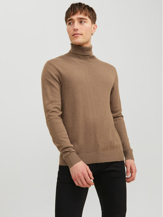 Jack&Jones Dolčevita 12157417 Smeđa Regular Fit