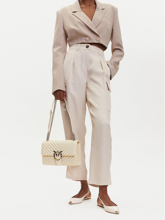 PINKO PINKO Handtasche Love One Classic Dc PE 24 PLTT 100941 A0GK Écru