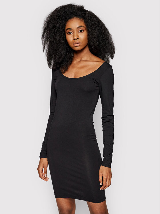 Samsøe Samsøe Samsøe Samsøe Ежедневна рокля Sik Long Solid 265 F00002017 Черен Slim Fit