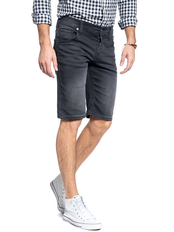 Mustang Mustang Szorty jeansowe CHICAGO SHORT Szary Slim Fit