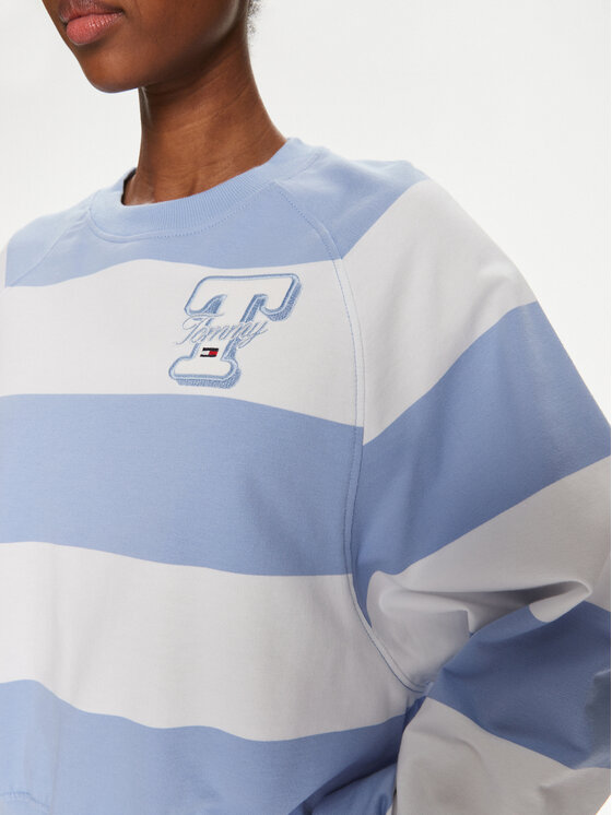 Tommy Jeans Tommy Jeans Світшот Letterman DW0DW17789 Голубий Relaxed Fit