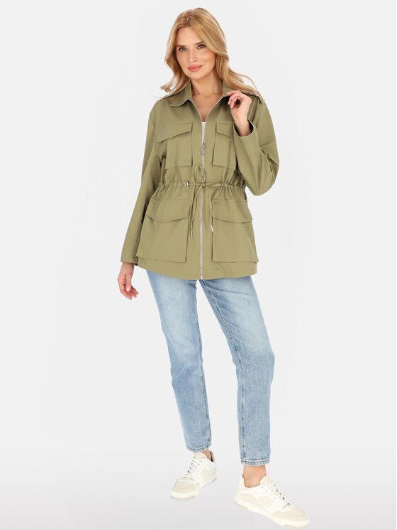 Perso Perso Dámská bunda BLE252679F Khaki Regular Fit