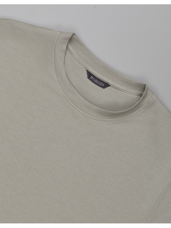 Borgio Borgio T-Shirt covo Zielony Slim Fit