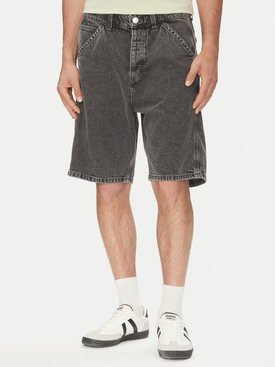 Jack&Jones Pantaloncini di jeans Alex 12273238 Grigio Baggy Fit, taglia : M
