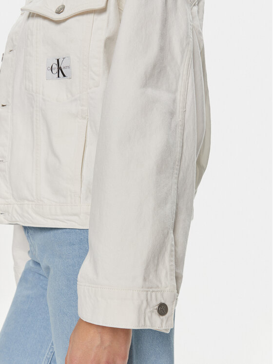 Calvin Klein Jeans Calvin Klein Jeans Giacca di jeans J20J223430 Bianco Relaxed Fit