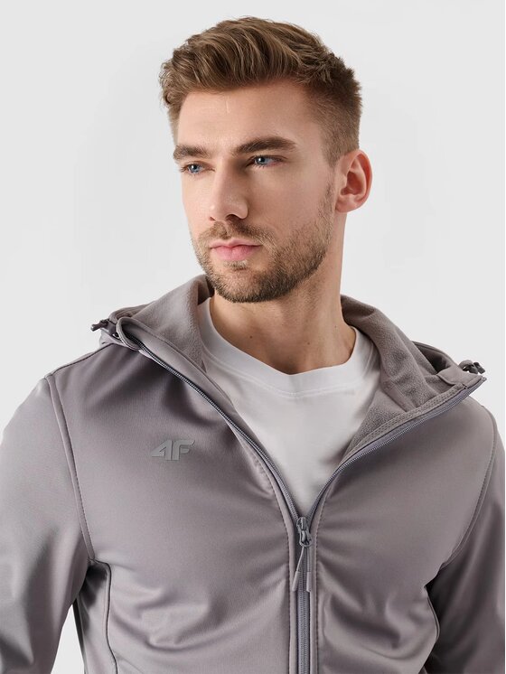 4F 4F Kurtka softshell NOSH4SFM001B-25S Szary Regular Fit