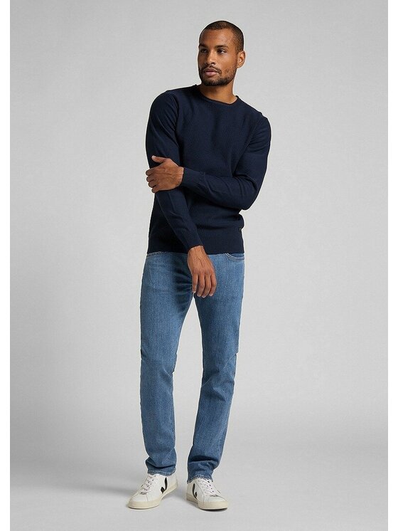 Lee Lee Jeansy DAREN ZIP FLY Niebieski Straight Fit