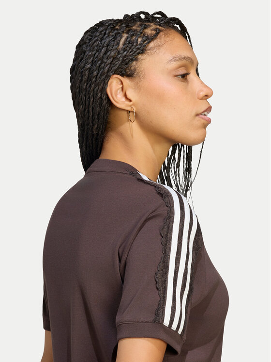 adidas adidas T-shirt Lace 3 Stripes LG4261 Marrone Regular Fit