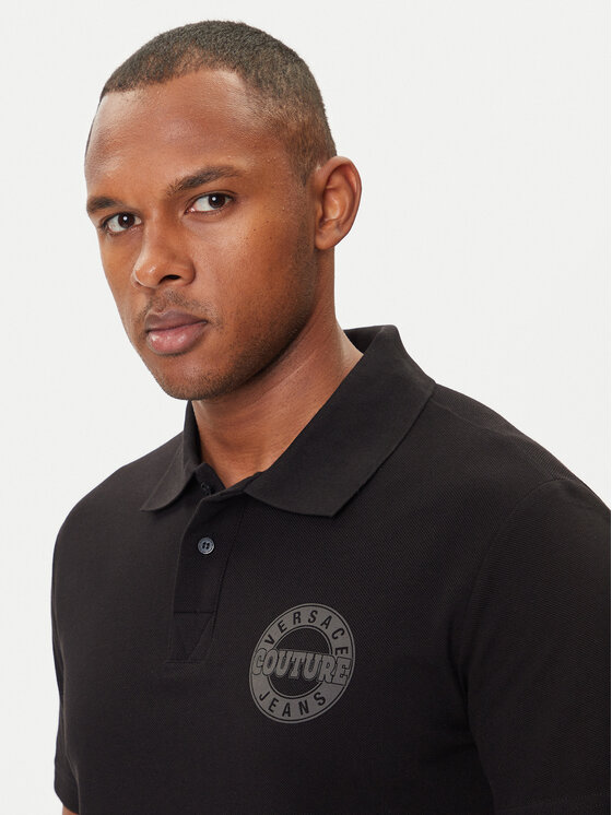 Versace Jeans Couture Versace Jeans Couture Tricou polo 79GAGT06 CJ01T Negru Regular Fit