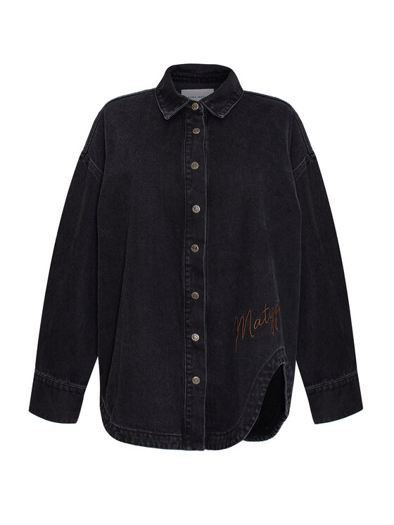 Magda Matyja Magda Matyja Koszula jeansowa BROOKLYN SHIRT Czarny Loose Fit