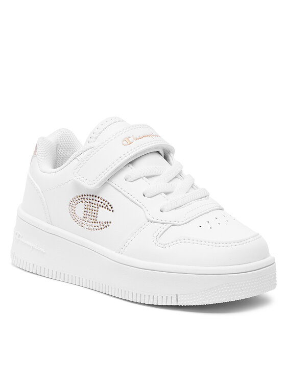 Champion Champion Sneakersy Rebound Platform Glitter G Ps Low Cut Shoe S32830-CHA-WW008 Bílá