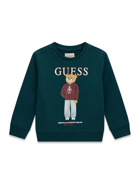 Guess Hanorac N6YQ05 K4096 Verde închis Regular Fit
