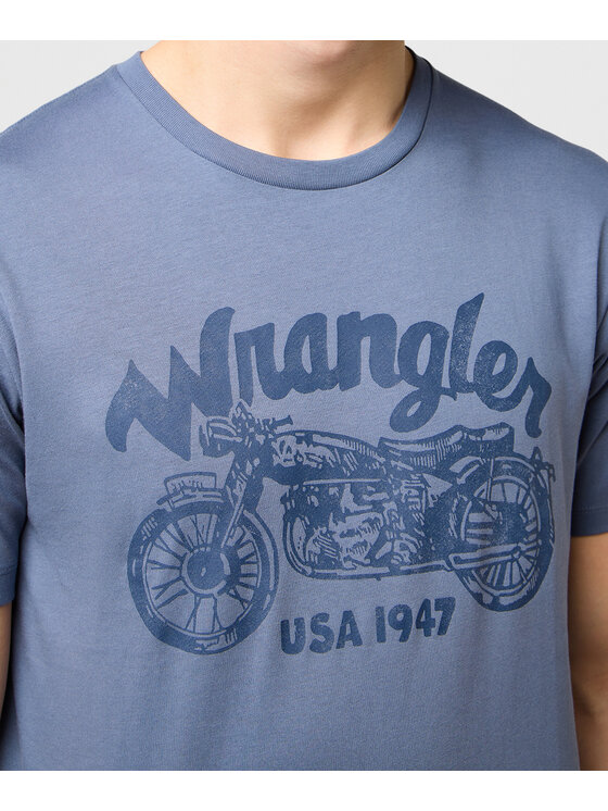 Wrangler Wrangler T-Shirt 112371414 Niebieski Regular Fit
