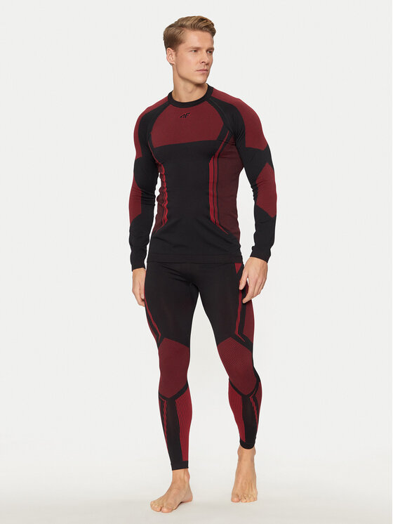 4F 4F Bielizna termoaktywna górna 4FWAW24USEAM165 Czerwony Slim Fit