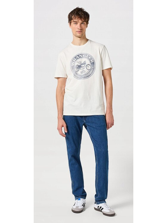 Wrangler Wrangler Jeansy River Niebieski Tapered Fit