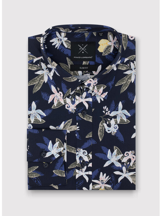 Pako Lorente Pako Lorente Koszula P24WN-1X-008 Granatowy Slim Fit