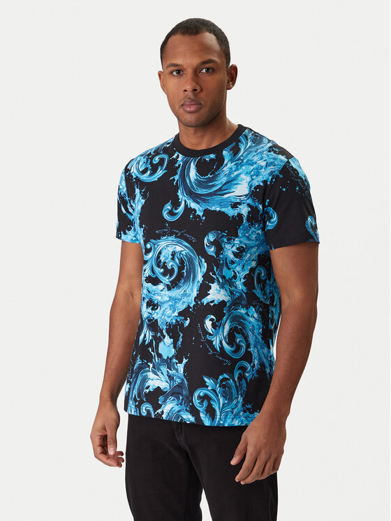 Versace Jeans Couture Versace Jeans Couture Póló 80GAH6S0 JS543 Kék Regular Fit