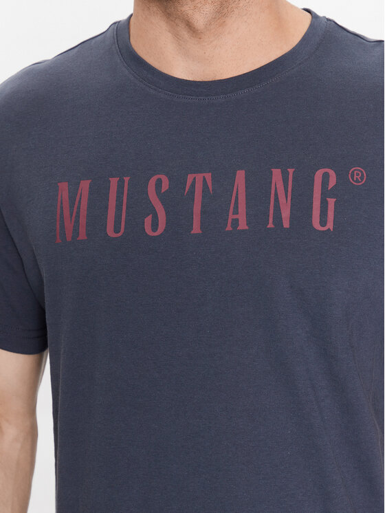 Mustang Mustang T-Shirt Alex 1013221 Granatowy Regular Fit