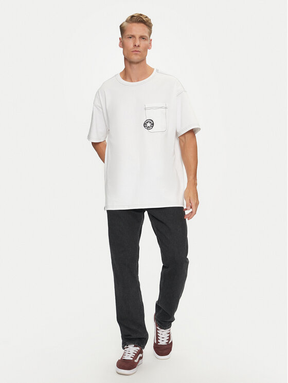 Converse Converse T-Shirt Sketch 10027256-A04 Bílá Standard Fit