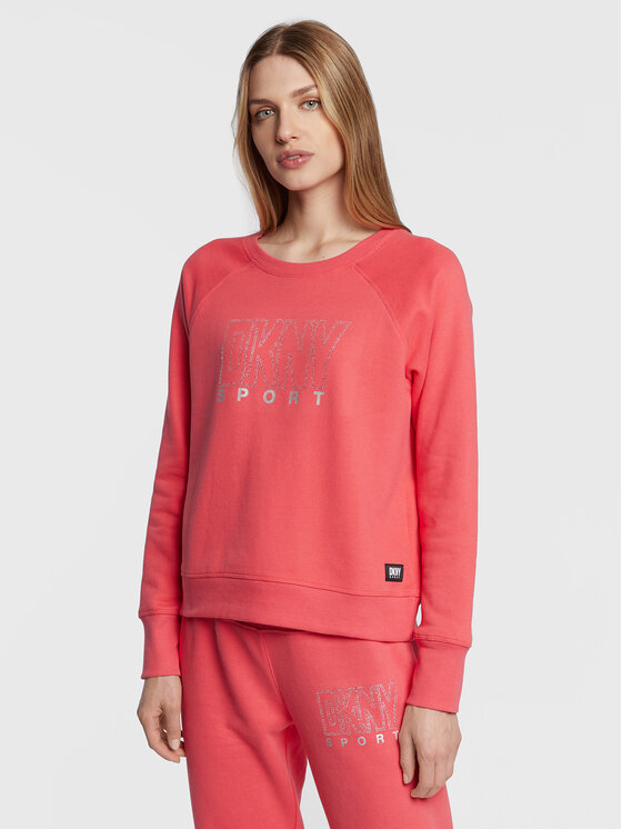 DKNY Sport Džemperis ar kapuci DP2T9071 Rozā Regular Fit