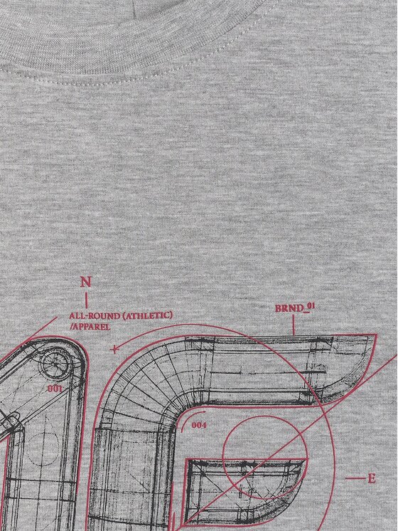 4F 4F T-Shirt COMMERCIAL 12 Ανοιχτό γκρι Regular Fit