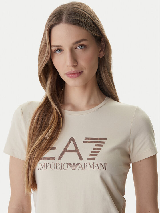 EA7 Emporio Armani EA7 Emporio Armani Póló 7W000993 AF18401 Bézs Regular Fit