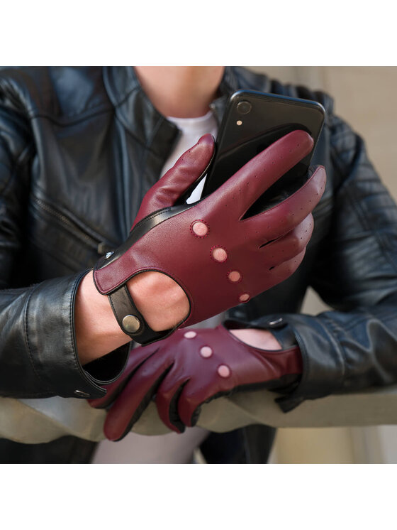 napo gloves napo gloves Rękawiczki Męskie napoDRIVE (czarny/bordowy) L Bordowy