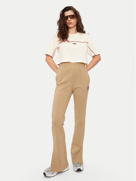 Fila Fila Marškinėliai Loobu FAW0908 Écru Regular Fit