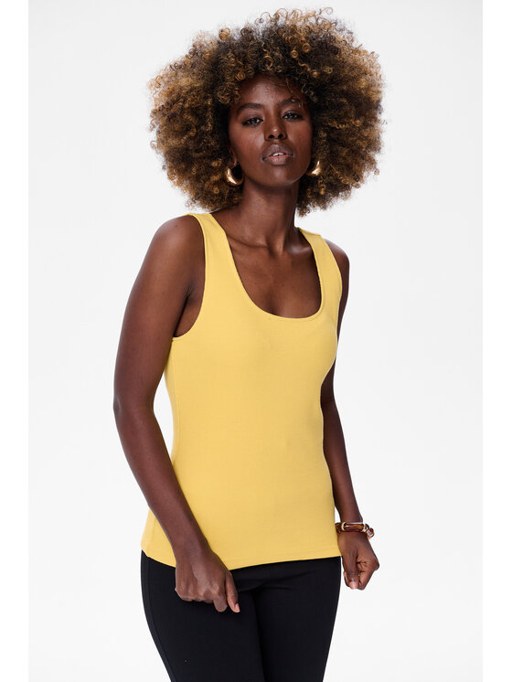 blue shadow blue shadow Top Sai Żółty Regular Fit