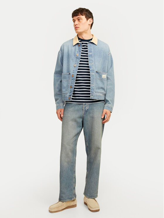 Jack&Jones Jack&Jones Тишърт Organic Basic 12156101 Тъмносин Slim Fit