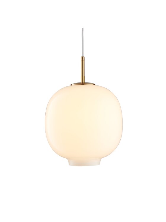 MIAhome MIAhome Lampa wisząca szklana BONI biała 35 cm Biały