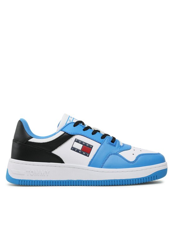 Sneakers Tommy Jeans Basket Leather EM0EM01162 Albastru