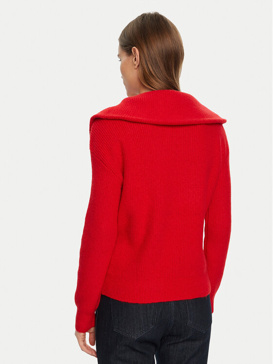 Morgan Morgan Sweter 242-MCOLAR Czerwony Regular Fit