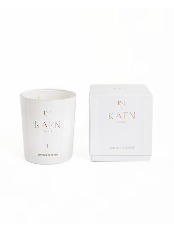 KAEN CANDLE KAEN CANDLE Świeca zapachowa KAEN CANDLE | Cotton Jasmine Biały