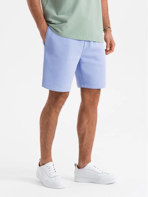 Ombre Ombre Szorty materiałowe OU-SRBC-0101 Niebieski Loose Fit