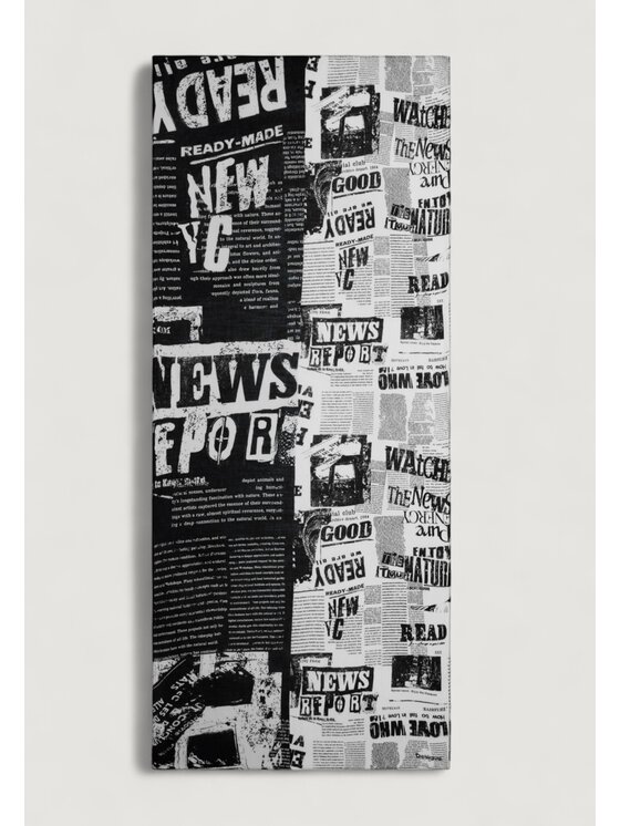 Desigual Desigual Foulard FOU_NEWSPAPER Nero