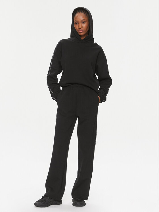 Calvin Klein Jeans Calvin Klein Jeans Bluza Logo Elastic Hoodie J20J223078 Czarny Regular Fit