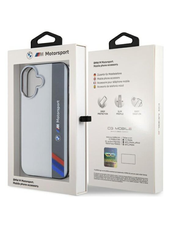 BMW Motorsport BMW Motorsport Etui na telefon iPhone 16 Plus Szary