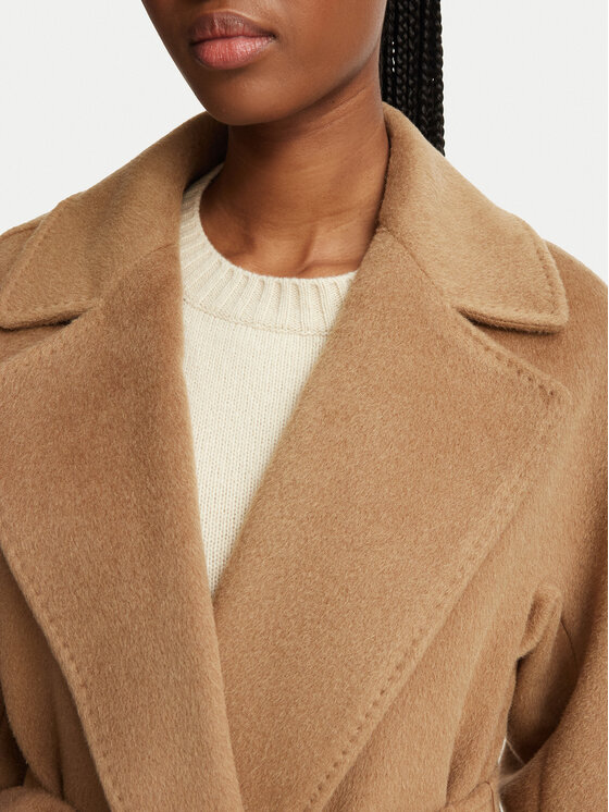 Weekend Max Mara Weekend Max Mara Volneni plašč Tempera 2625016072 Svetlo rjava Regular Fit